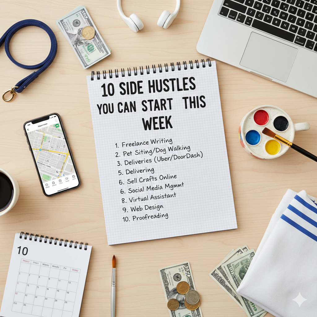 10 Side Hustles You can Start This Week with No Money